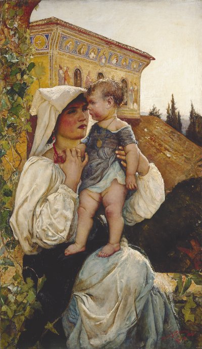 An Italian Mother and Child by Annie Louisa Swynnerton