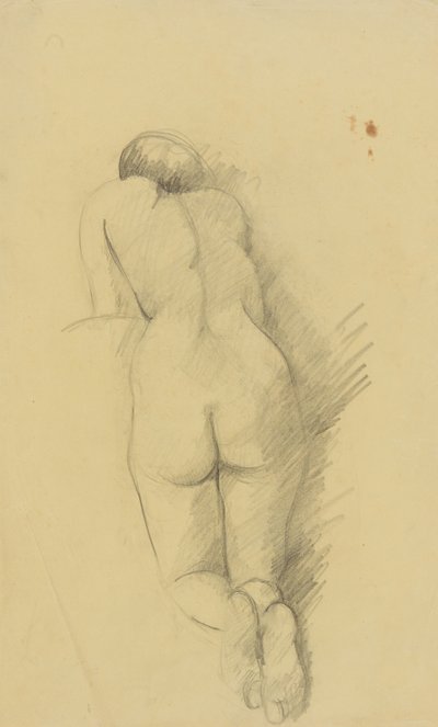 Kneeling Female Nude from the Back by Anny Dollschein