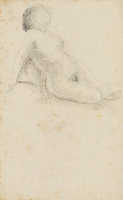 Seated Female Nude by Anny Dollschein