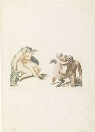Cupid Punishing a Satyr by Anonymous