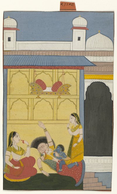 Baby Krishna Killing the Demon Putana by Anonymous