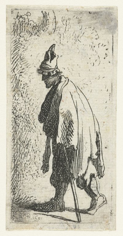 Beggar with a Stick by Anonymous