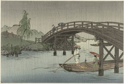 Boat Under a Wooden Bridge by Anonymous