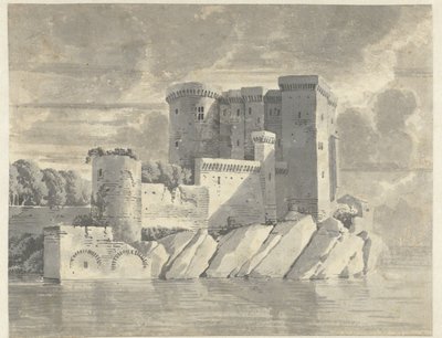 Castle on Rocks by Water by Anonymous
