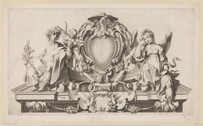 Cartouche for the Coat of Arms of a Cardinal by Anonymous