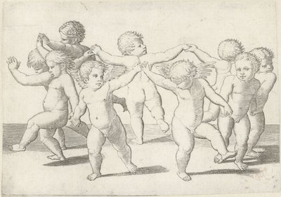 Dancing putti by Anonymous
