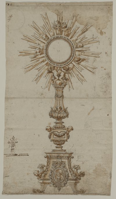 Design for a Monstrance by Anonymous