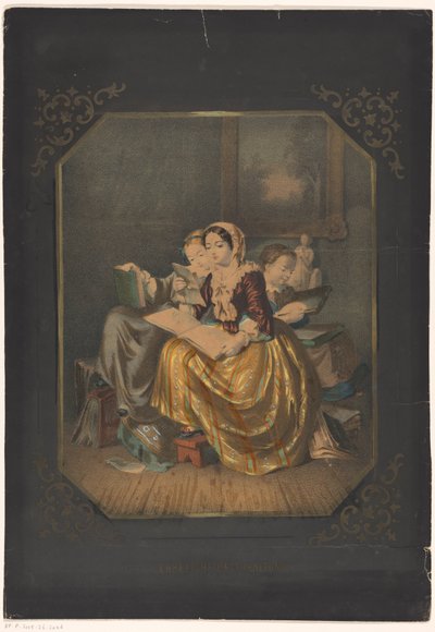 Three Reading Girls by Anonymous