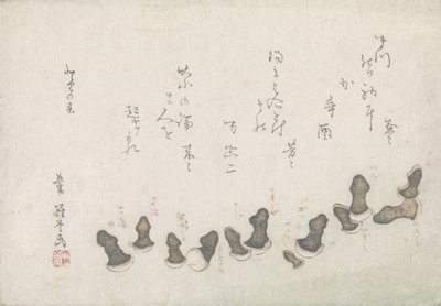 Egoyomi with mushrooms as phalli by Anonymous