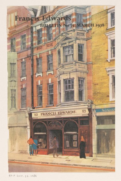 Display of Bookstore Francis Edwards in London by Anonymous