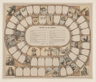 Goose Game Explanation of the Goose Game (title on object) by Anonymous