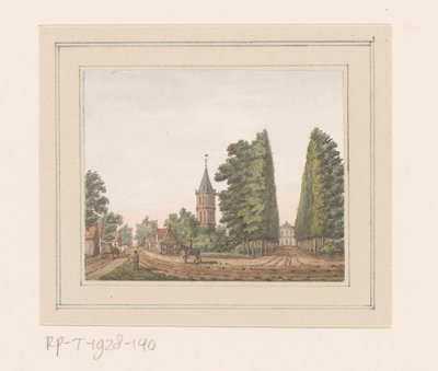 View of Oostkapelle with Huis Rijnsburg in Zeeland by Anonymous