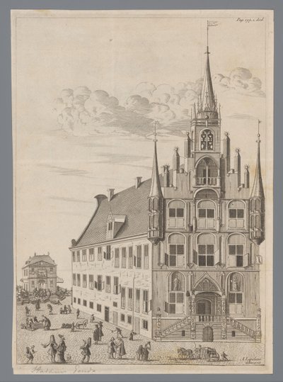 View of the Town Hall of Gouda by Anonymous