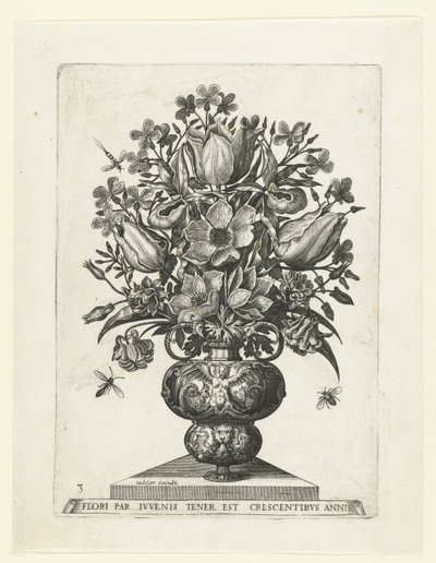 Grotesque Vase with Flowers (Vases with Flowers) by Anonymous