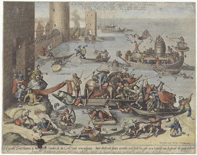 St. Martin on Board a Ship of Fools by Anonymous