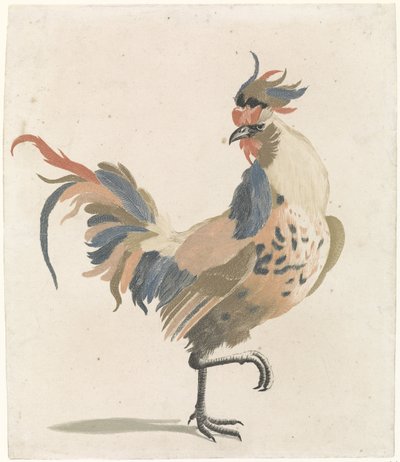 Rooster Walking to the Right (Version A) by Anonymous