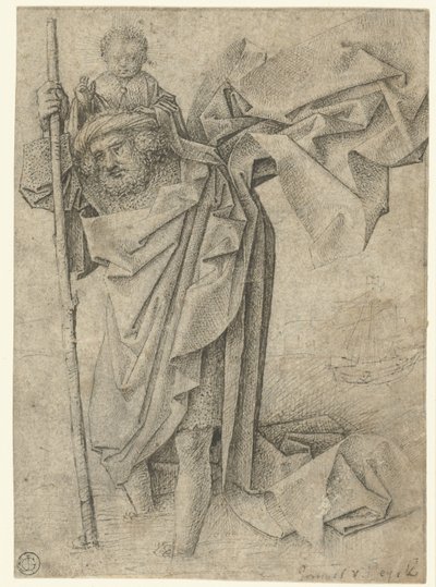 Saint Christopher with the Christ Child by Anonymous