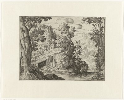 Italian Landscape with River by Anonymous