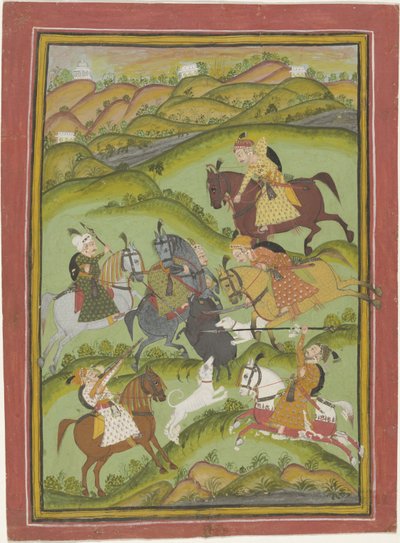 Hunting Group from Bundi with Wild Boar by Anonymous