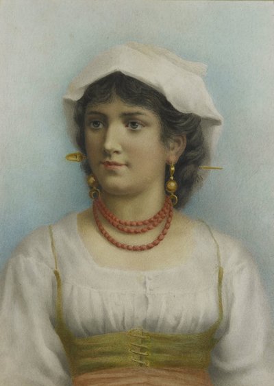 Young Woman in Traditional Dress by Anonymous