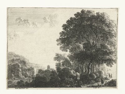 Landscape with a Man and His Dog by Anonymous