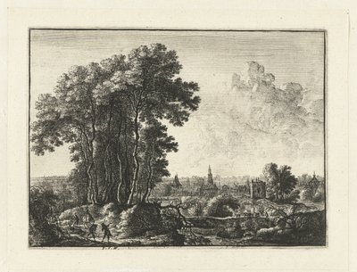 Landscape with Travelers by Anonymous