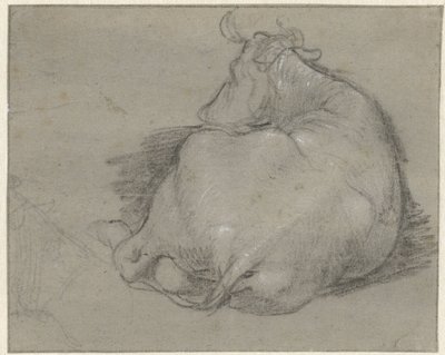 Lying Cow, Seen from Behind by Anonymous