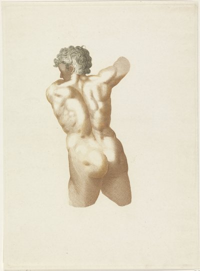 Male Nude Seen from the Back by Anonymous