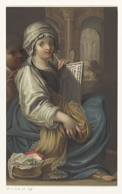 Girl with a Reading Board by Anonymous