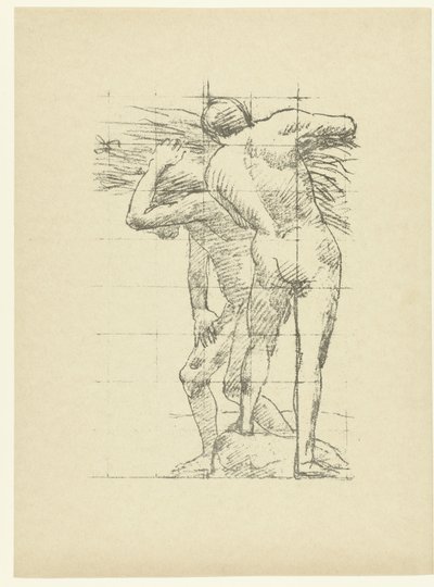 Nude study of two working men (L