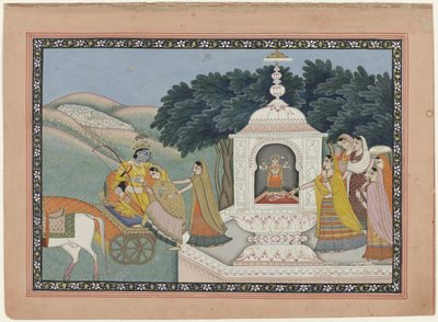 Abduction of Rukmini by Krishna by Anonymous