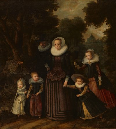 Portrait of a Couple and Four Children by Anonymous