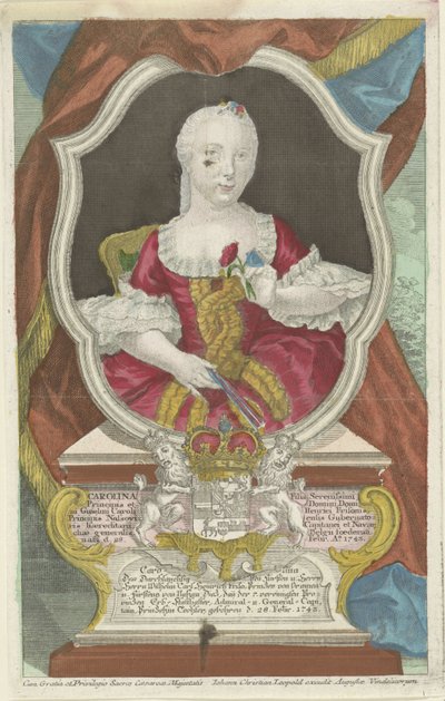 Portrait of Carolina, Princess of Orange-Nassau by Anonymous