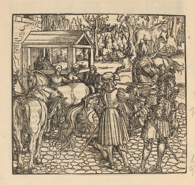 Knights at a Stud Farm by Anonymous