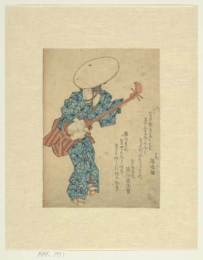 Traveling Musician with Samisen by Anonymous