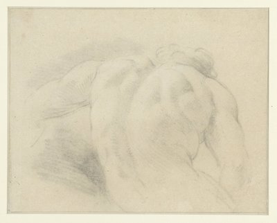 Back Study of a Male Nude Figure by Anonymous