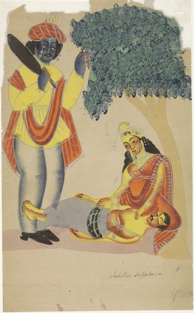 Savitri and the God of Death Yama by Anonymous