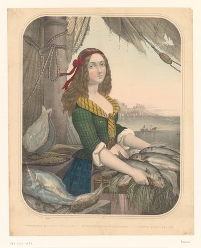 Scottish Fish Seller, Marchande de Poisson Écossaise, Schottisches Fischermädchen, Scotch Fish-Vender (title on object) by Anonymous