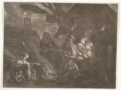 Soldiers at a Meal by Anonymous