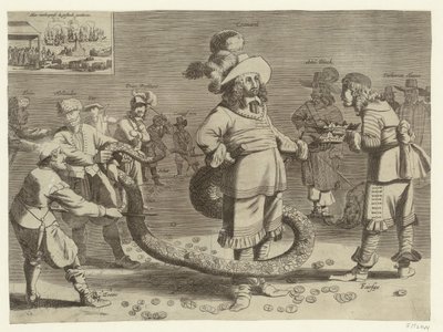 Caricature of Cromwell as the Horrible Tailman, 1652 by Anonymous