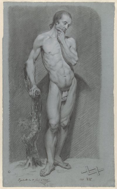 Standing Male Nude by Anonymous