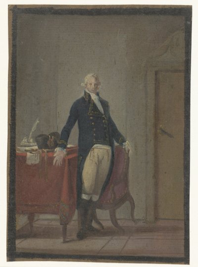 Standing Man at His Writing Desk by Anonymous