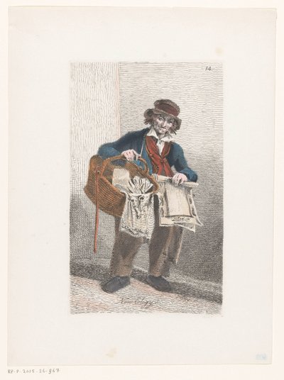 Print Seller (title: New Elegy) by Anonymous