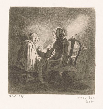 Five Women Playing Cards by Anonymous