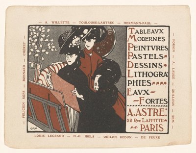 Business Card of Art Dealer Achille Astre in Paris by Anonymous