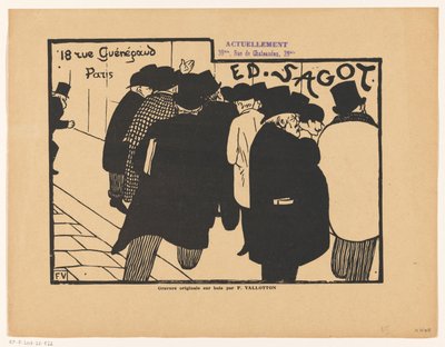 Business Card of Print Dealer Edmond Sagot in Paris by Anonymous
