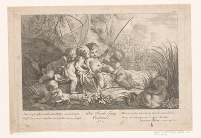Fishing Putti, Der Fisch-fang / Pescheurs by Anonymous