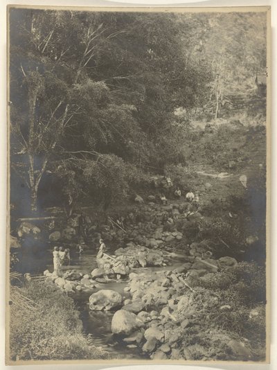 Washing and Playing in the River by Anonymous
