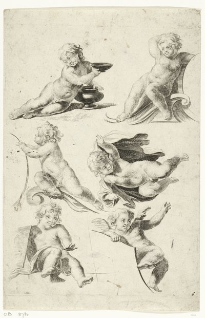 Six Putti by Anonymous