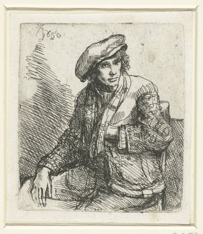 Seated Young Man with a Bag by Anonymous